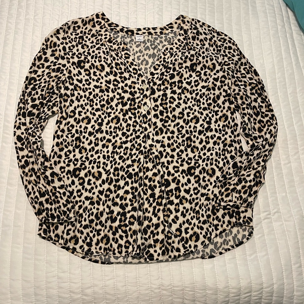 Old Navy Leopard Print Blouse